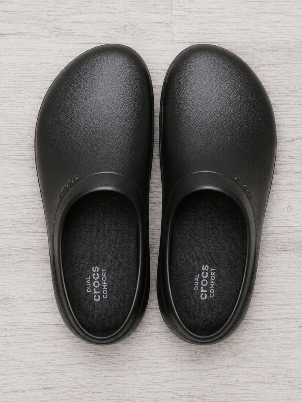 Crocs On-The-Clock Work Slip-On Clogs Black Dual Crocs Comfort